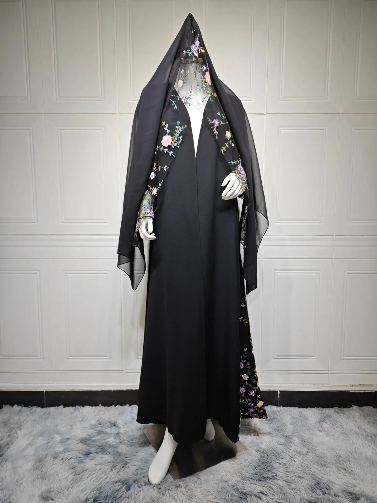 Eid Dress Women Embroidery Lace Muslim Party Abaya Dresses 2 Piece Sets Headscarf Long Robe Jalabiya Kaftan Vestidos Morocco