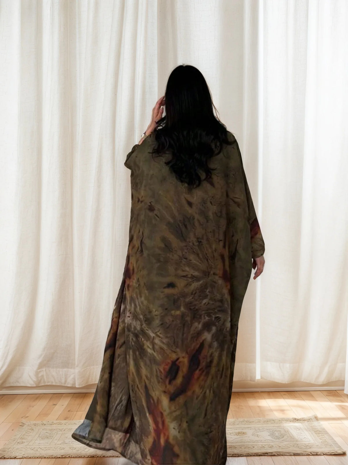 Islamic Clothing Printed Open Front Abaya Full Sleeve Maxi Dress Women Jilbabs Turkey Robe Caftan Muslim Kaftans Arabian Abayas