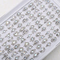 20 PCS/Lot Imitation Natural Opal Ring For Women Wholsale Wedding Accessories Fancy Anniversary Gift Statement Jewelry Gifts
